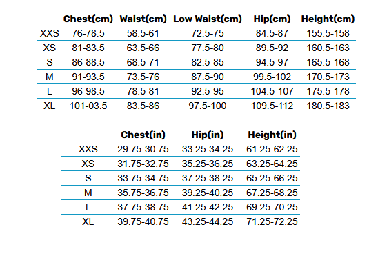 2025 Rip Curl Womens Tops  Size Chart